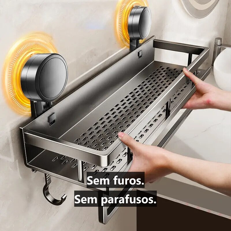 Prateleira Sem Furos — Ventosa Forte (30 cm)