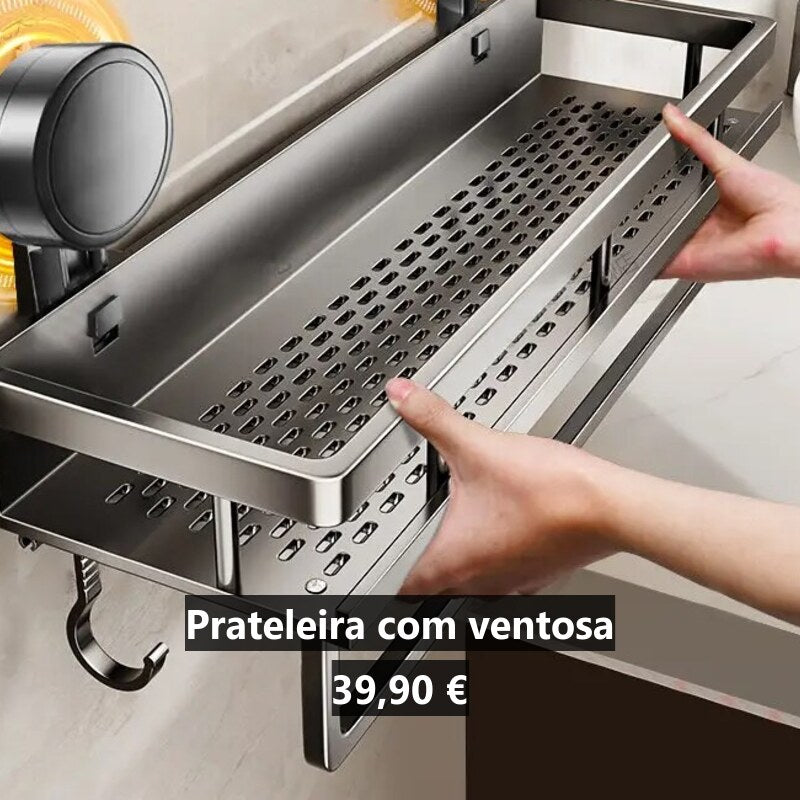 Prateleira Sem Furos — Ventosa Forte (30 cm)
