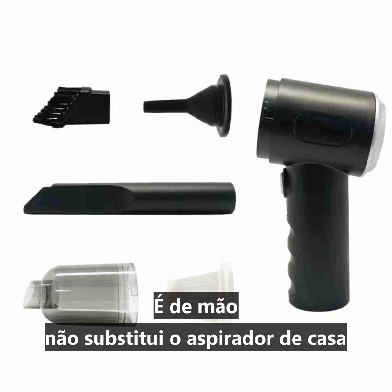Mini Aspirador Portátil 3-em-1 — 16.000 Pa, Sem Fios (Casa e Carro)